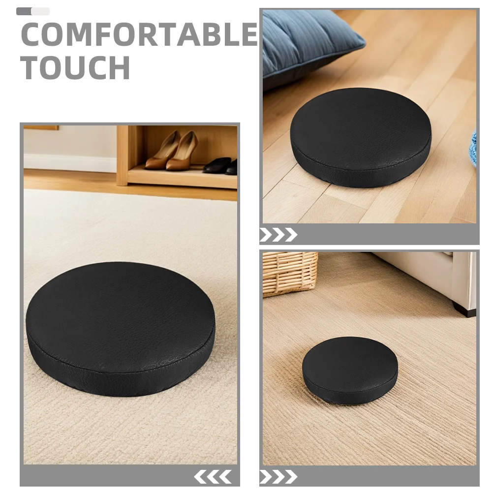 2 stuks elastische zwarte ronde krukhoezen voor barstoelen stoelbeschermer stretch eetkamerstoel hoes thuis keuken kamer ontwerp