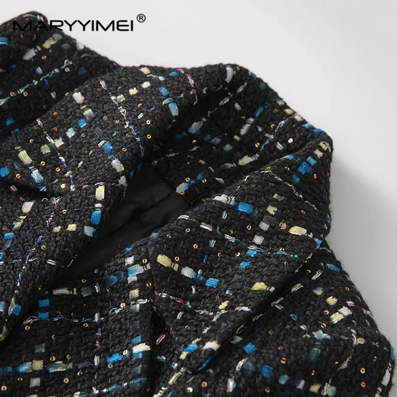 เกดิโวเอนแฟชั่นดีไซน์ผู้หญิงเสื้อโค้ททรงเอแขนยาวสตรีทแวร์ฤดูใบไม้ร่วงและฤดูหนาวเสื้อคลุม