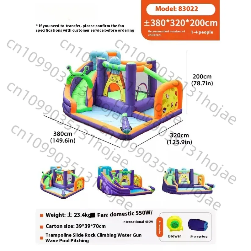 

Spray Space Inflatable Castle Indoor Small Children's Home Trampoline Slide Baby Playground