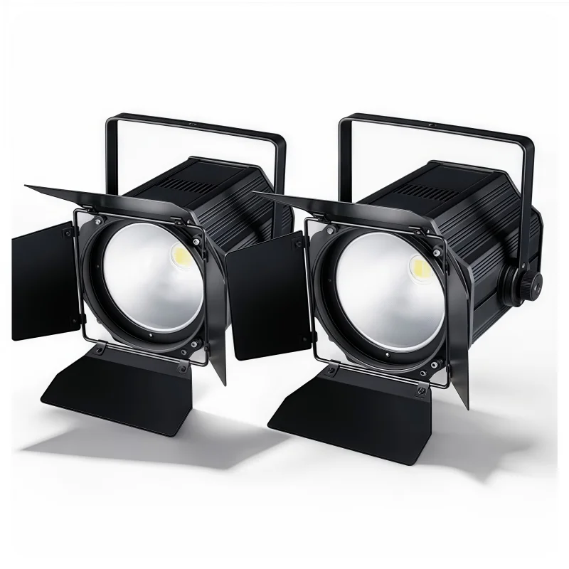 

2PCS/200W COB Par Lights Linear Spotlights With Barn Door Warm&Cold White Stage Lights DMX512 DJ dmx Lights For Party Concert