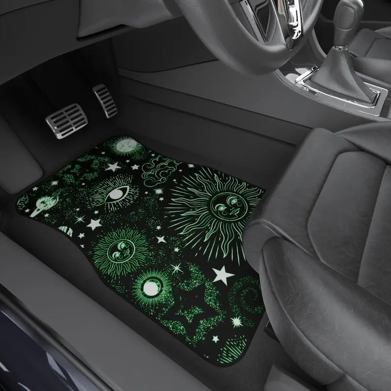 

Galaxy Car Mats (Set of 4), Cute Car Accessories, Car Mat Set, Green Car Accessories, Astrology Floor Mats, Custom Car Mats,