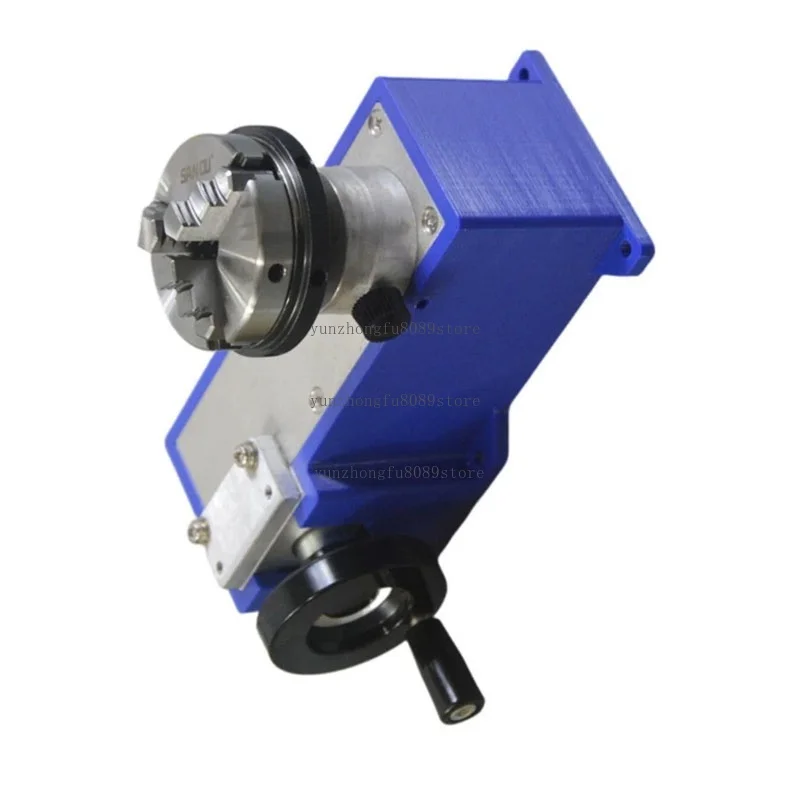 Clamping Range 1.5–55mm Side-Handle Manual Vertical Rotary Chuck, Benchtop 3-Jaw Chuck Rotation Stand with Locking Knob