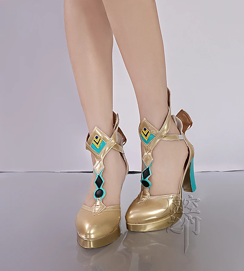Spiel Genshin Impact Nefer Cosplay Schuhe Neferu Cospaly Schuhe Mit Hohen Absätzen Für Hallowmas Party Erwachsene Frauen Männer Comicon