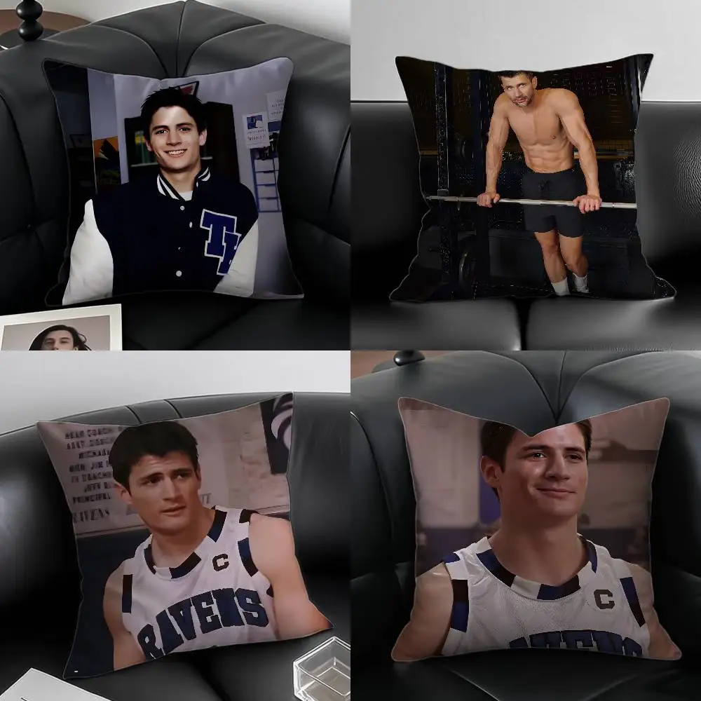 J-James L-Lafferty actor Pillow Case Anti-dustmite Pillowcase Invisible zipper silky short plush Sofa cushion cover