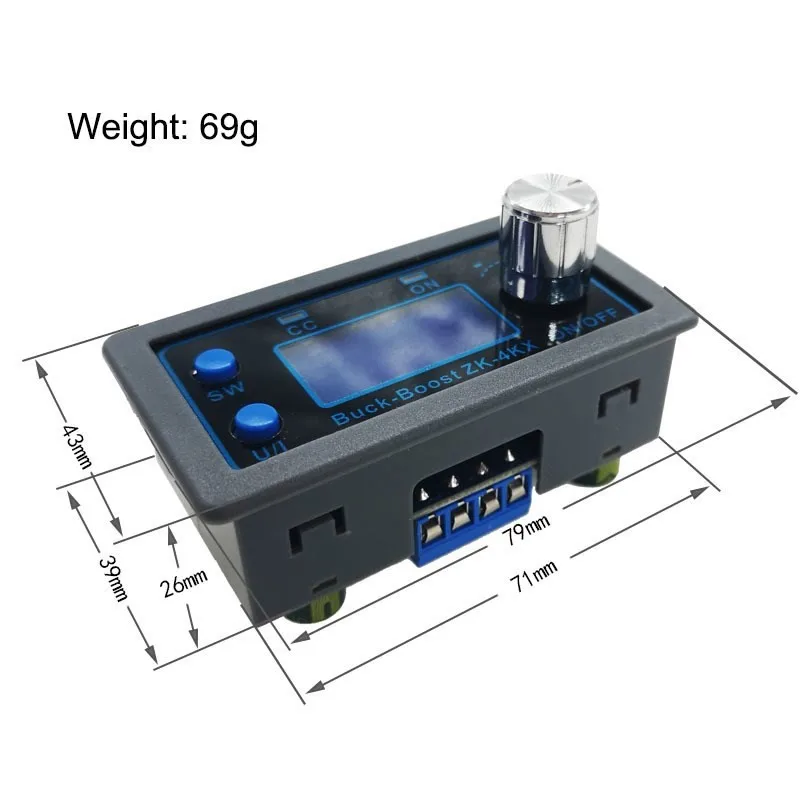 ZK-4KX DC DC Buck Boost Converter CC CV 0.5-30V 4A 5V 6V 12V 24V Power Module Adjustable Regulated laboratory power supply