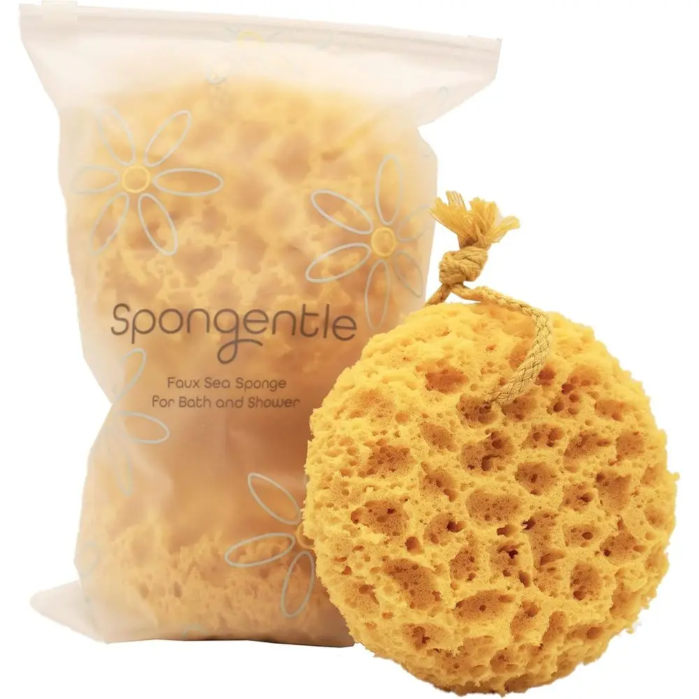 

Dual-Texture Bath Sponge for Gentle and Deep Exfoliation, Large Body Scrubber, 3 Pack