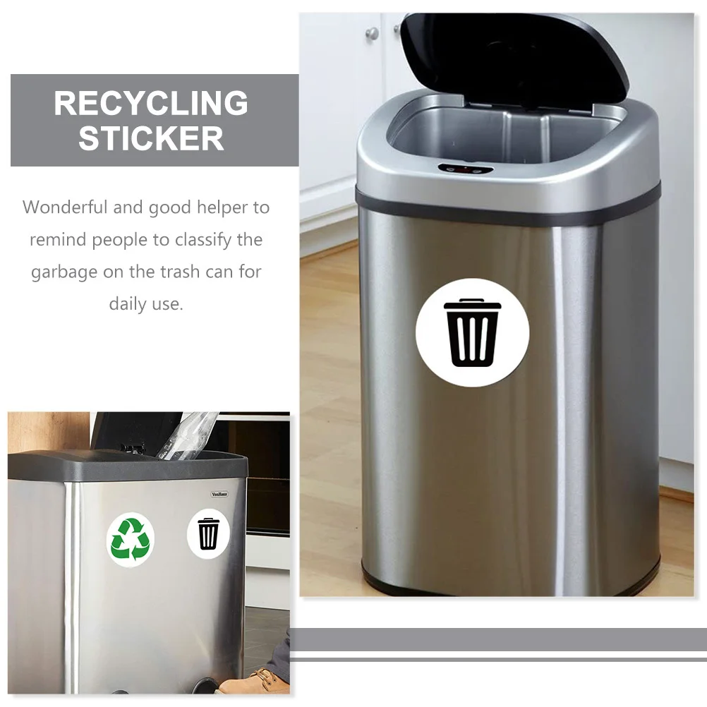

Classification Stickers Waste Decals Garbage Cans Labels for Recycling Bins Mixed Trash Recycle Water Proof