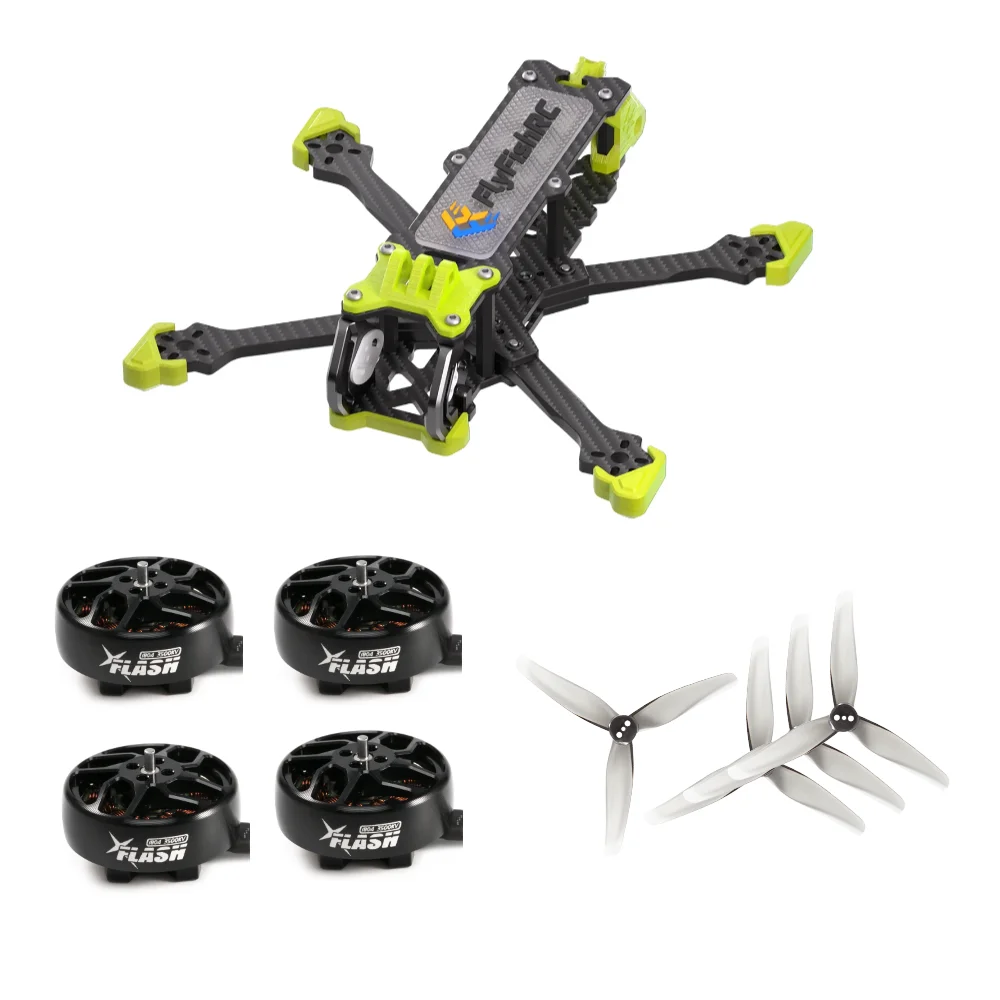 Volador VX3.5 Frame Kit Flash1804 FPV Brushless motor HQProp T3.5X2.5X3 Grey (2CW+2CCW) Bundle Kit