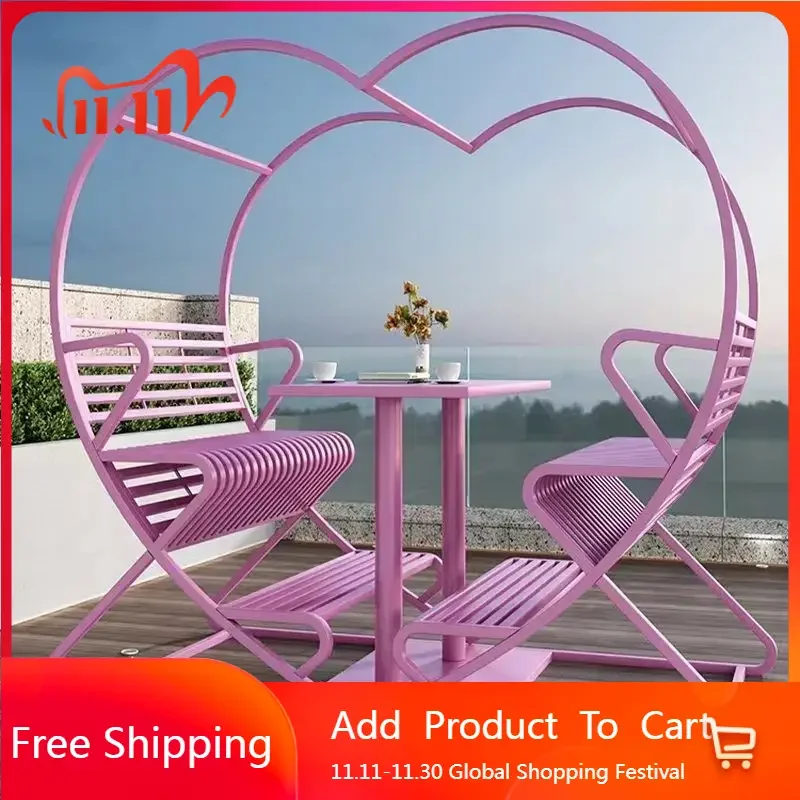 

Adult Metal Garden Furniture Sets Modern Waterproof Designer Moving Garden Furniture Sets Italian Pink Meble Ogrodowe Decoration