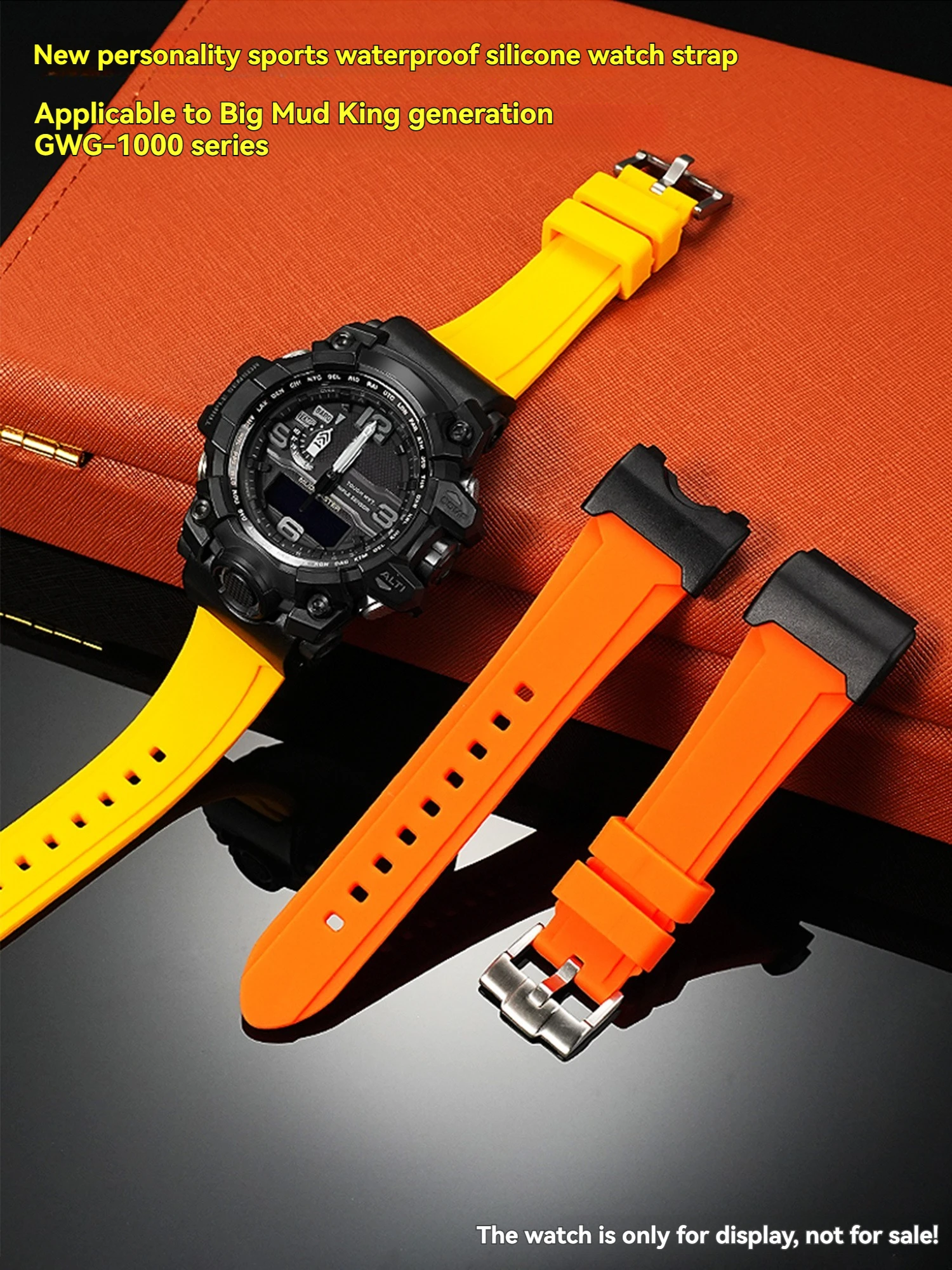 gwg-1000 تعديل سيليكون الساعات ل كاسيو G-SHOCK كبير الطين الملك GWG-1000/GB اكسسوارات الراتنج استبدال حزام ساعة اليد 24 مللي متر