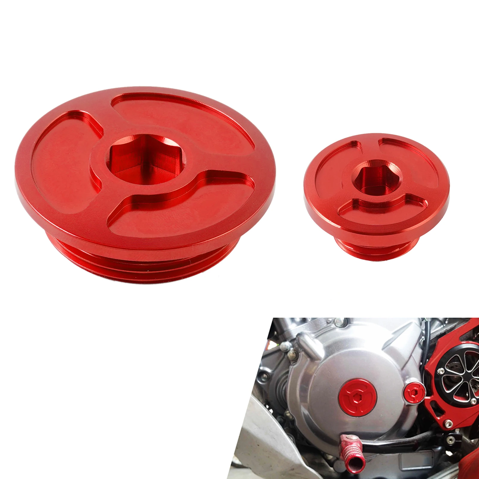 For Honda CRF1000L CRF250R CRF450R CRF450X CRF 250L/M 250RALLY 230R 150R Motorcycle Engine Timing Plug Cap Crankcase Cover Screw view 6