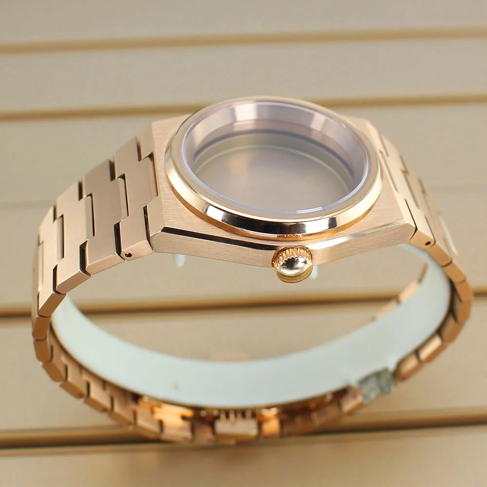 rose-gold-nh35-40mm-watch-case-parts-sapphire-for-mod-prx-super-player-nh35-nh36-nh38-34-nh70-nh72-movement-solid-steel-bracelet