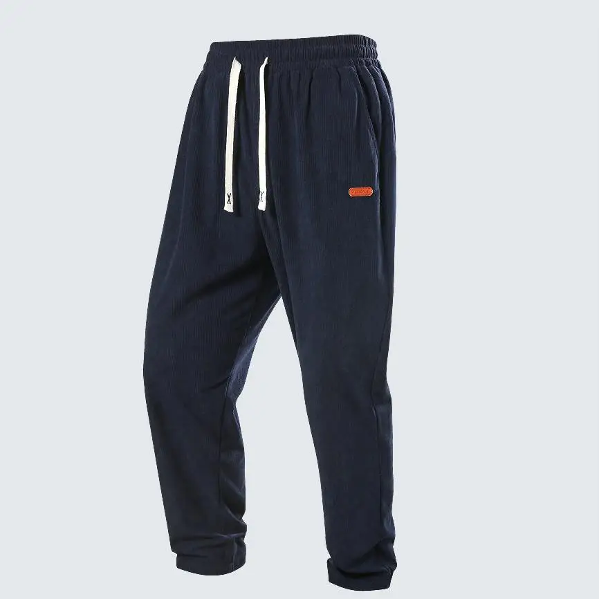 Cross-Border Exclusive 2026 Youth New Style Corduroy Pants European Size Straight Leg Casual Trousers for Young Men