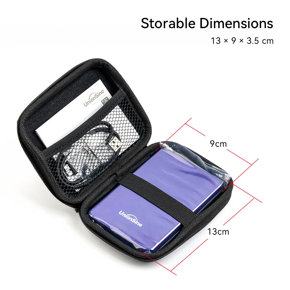 UnionSine Hard Disk Case Portable HDD Protection Bag for External 2.5 Inch Hard Drive/Earphone/U Disk Hard Disk Drive Case