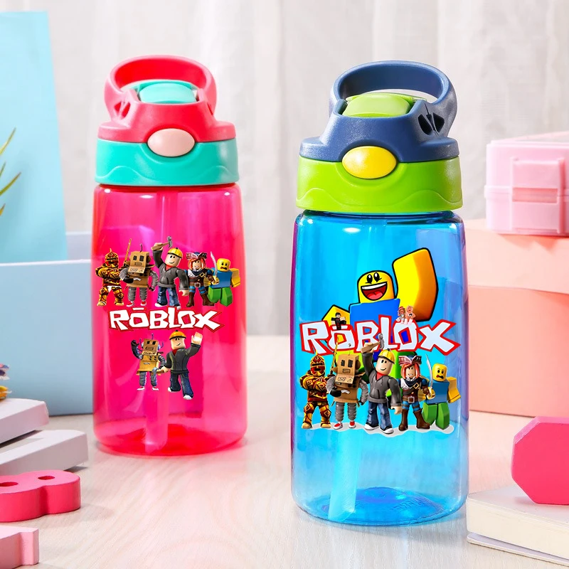 

Бутылка для воды Roblox 480 мл с соломинкой, портативная дорожная бутылка, спортивная бутылка для фитнеса, летняя бутылка для холодной воды и сока