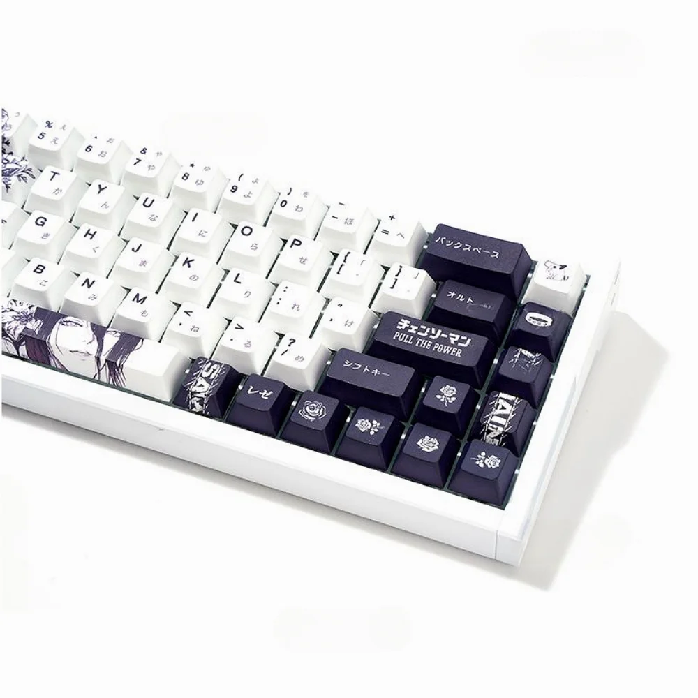 138 Keys 3.0 Lace Anime Keycaps Cherry PBT Japanese Personalized Keycaps for Mx Switch Mechanical Keyboard Wooting Mega Lion ATK