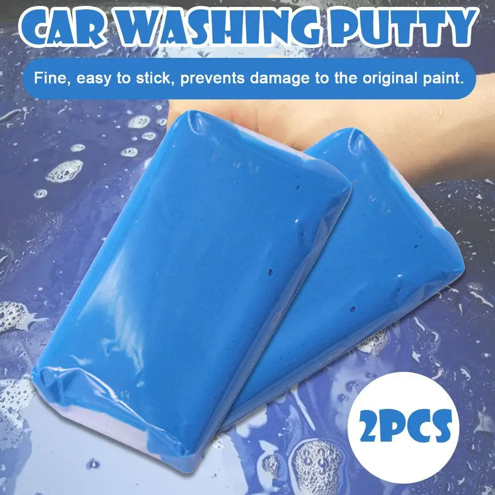 Barre d'argile pour lavage de voiture, traitement de polissage de cire de détail bleu de qualité Fine, dissolvant de boue de lavage de véhicule pour verre automobile, rouille, huile et taches