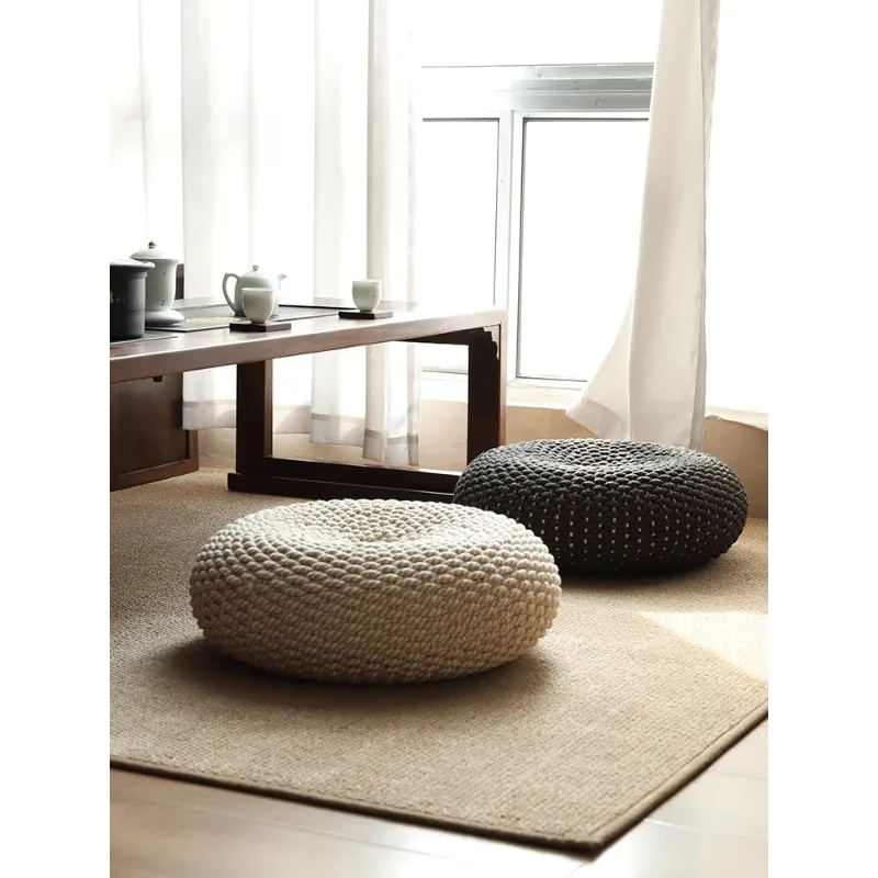 Cotton rope futon hand woven seat cushion tatami bay window balcony cushion pier lazy living room ground seat pier