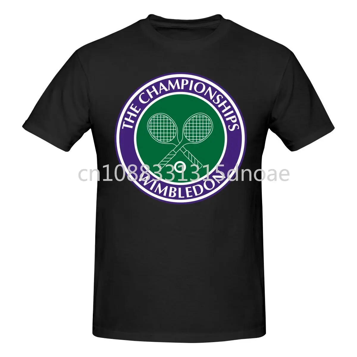 The Championships Wimbledon T-shirt Men Print Round Neck T-shirt Summer Fashion Short Sleeve Cotton T Shirt