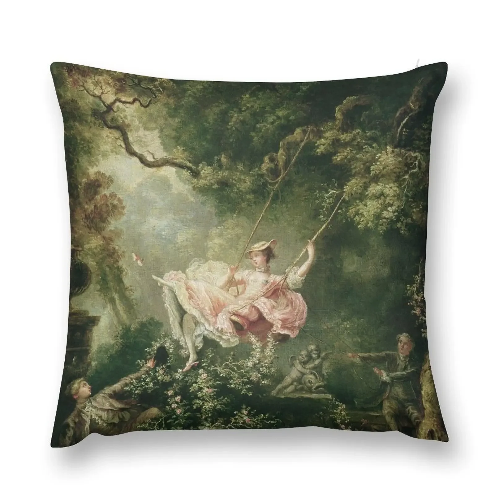 Jean-Honore Fragonard - The Swing, 18th Century Throw Pillow Pillow Covers Decorative Sofa Cushion pillow