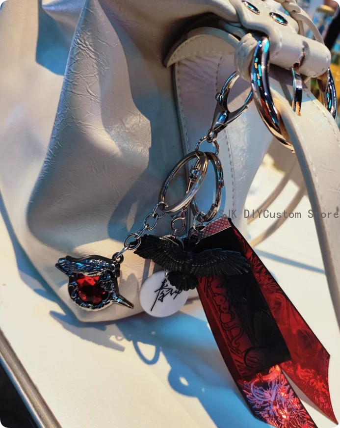 2026 Anime Love and Deepspace Sylus Cosplay Porte-clés Pendentif de Sac à Dos en Ruban Fait Main Dessin Animé Cadeau d'Anniversaire pour Fans