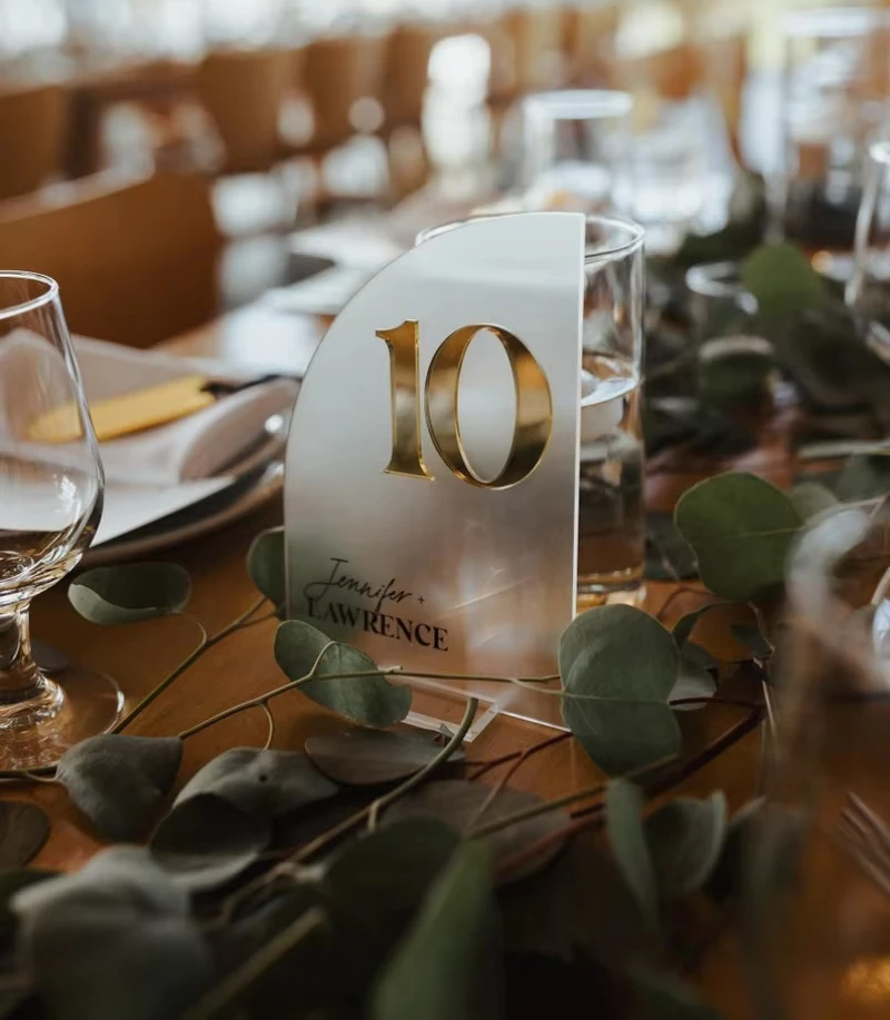 

Half Arch Layered Luxe Acrylic Table Numbers Wedding Table Numbers Wedding Centerpieces for Tables Wiith Names