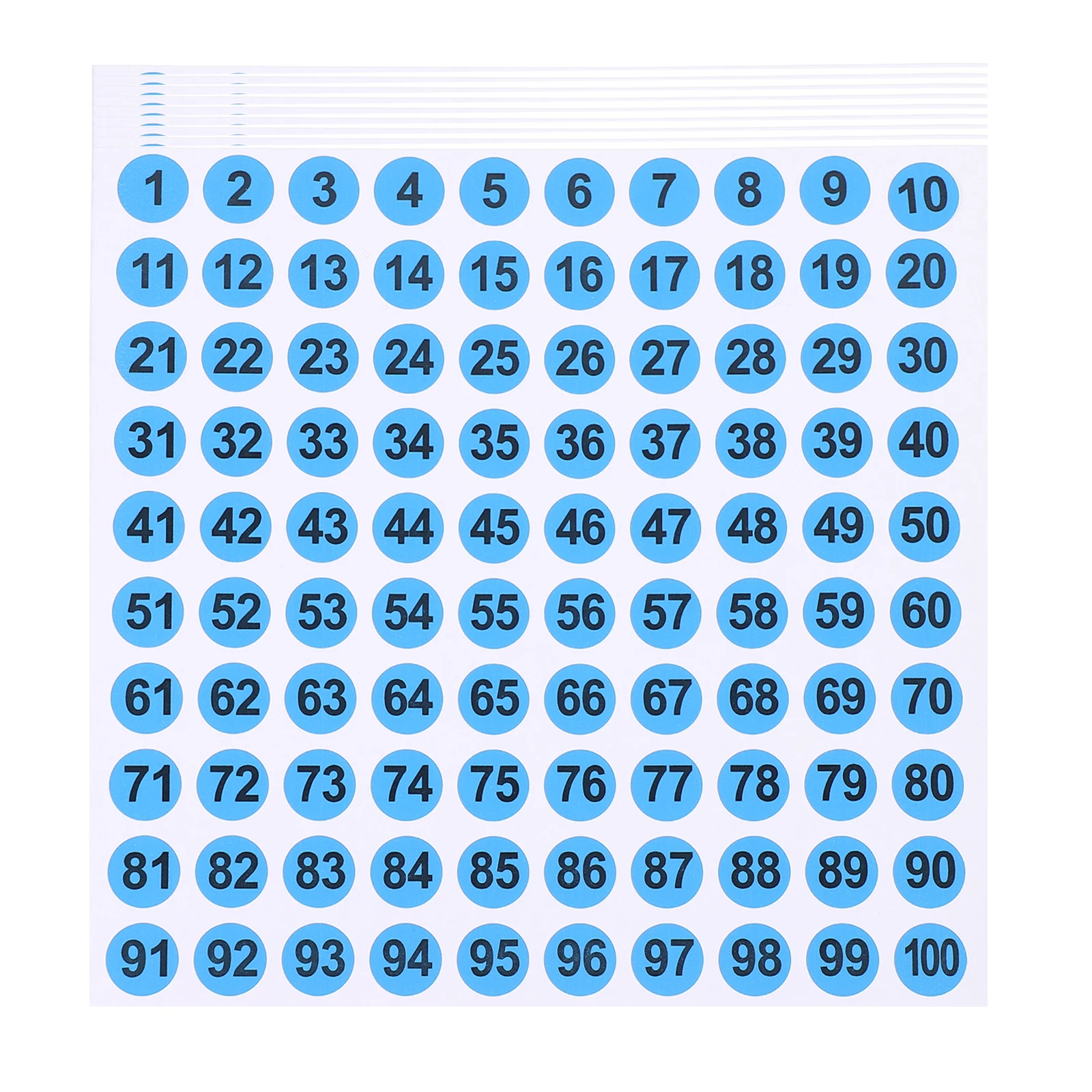 

Unique Self-Adhesive Round Stickers PVC Number Labels Clear Handwriting Handmade Craft Storage Solutions