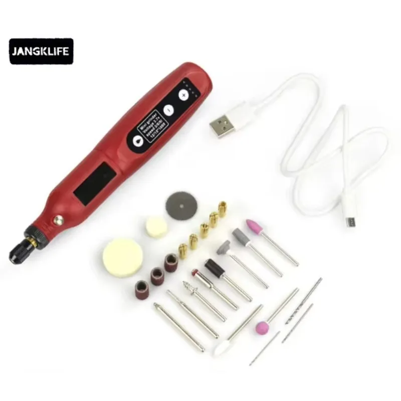 Mini Electric USB Charging Drill Practical DIY Tool Set Multi-purpose 5-level grinding and light polishing tool