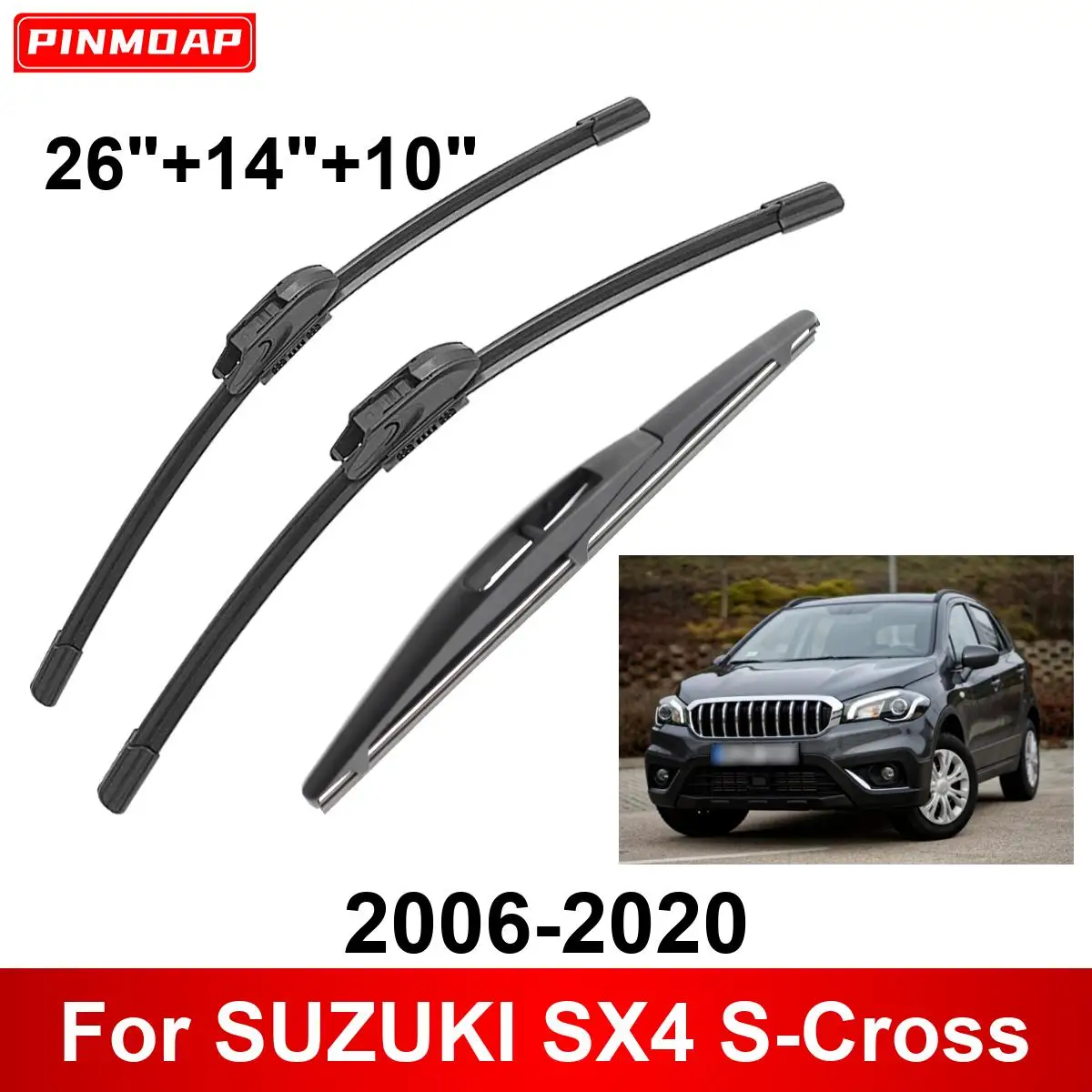 

1/2/3/4/6 шт. автомобильный дворник для SUZUKI SX4 S-Cross 2006-2020 передние и задние щетки стеклоочистителя, резак, автоаксессуары 2017 2018 2019