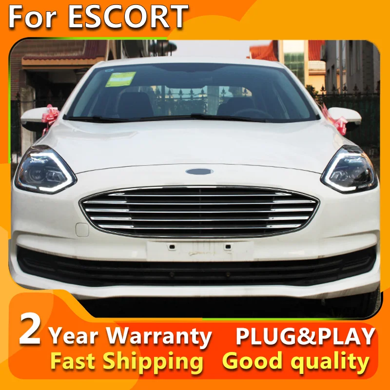 

Стайлинг для автомобилей: фары для Ford Escort 2019-2020, H7, биксеноновые линзы-проекторы, динамические поворотники, светодиодные ДХО