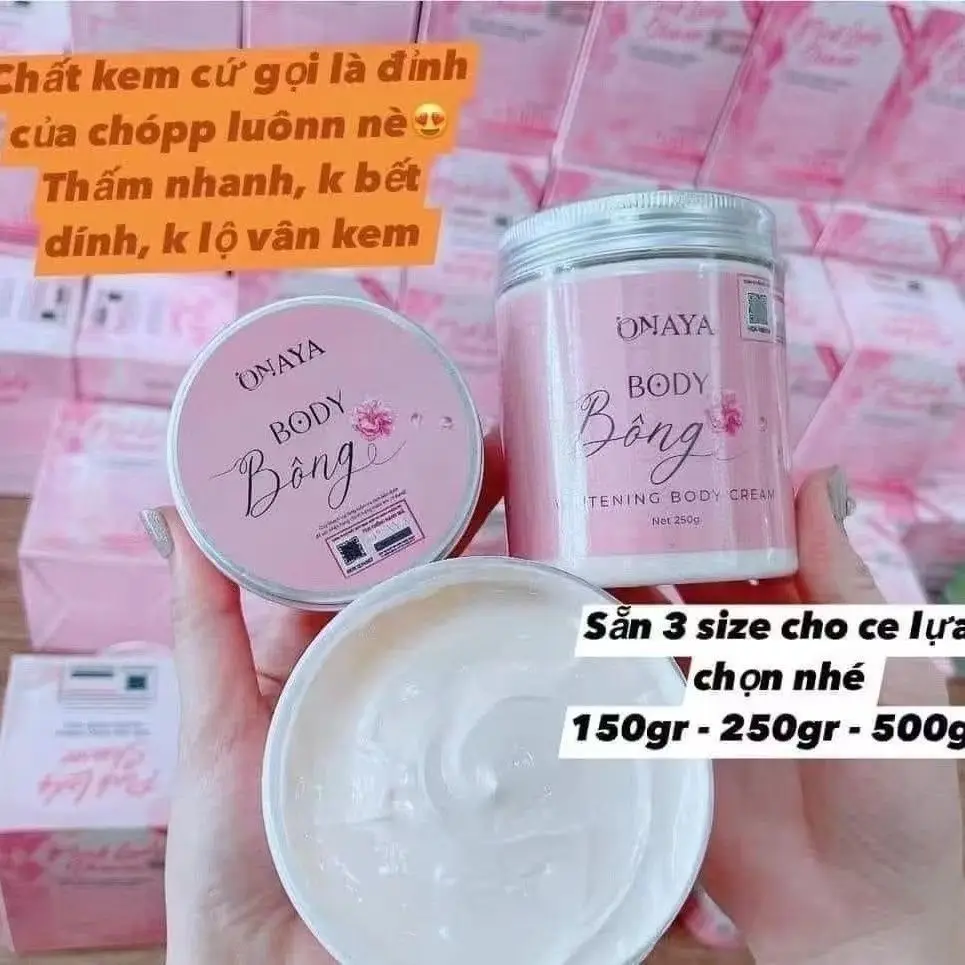 

kem Body bong 250 gr trang manh, whitening, smoothing, and firming the skin