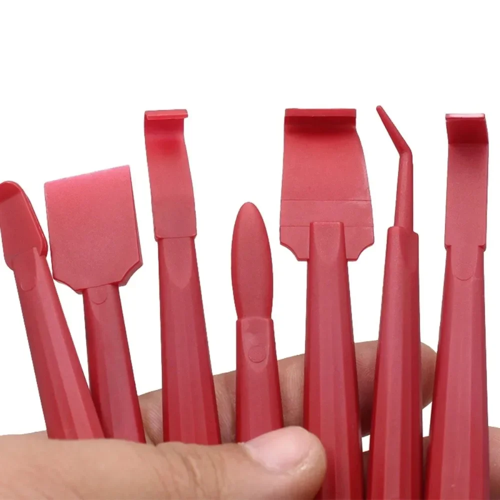 7 шт., красная автомобильная пленка, инструмент для виниловой пленки, инструменты для защиты автомобильной краски, пленка для обрезки краев, утилита