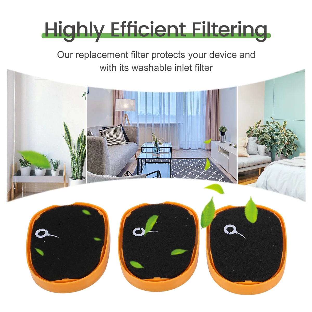 Confezione da 4 filtri per Philips SpeedPro Max Aqua aspirapolvere portatile FC6812 FC6813 FC6822 FC5005/01 filtri di ricambio