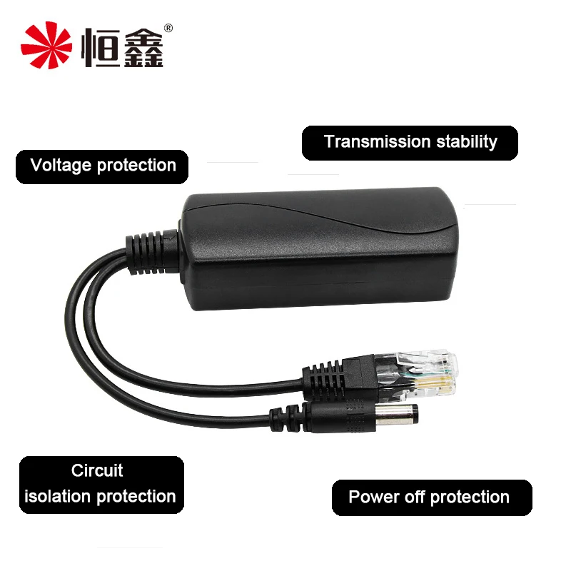 48V To 5V POE Splitter 100M มาตรฐาน Video และ Power Over Ethernet สำหรับกล้อง IP/raspberry PI/Sensecap/Bobcat