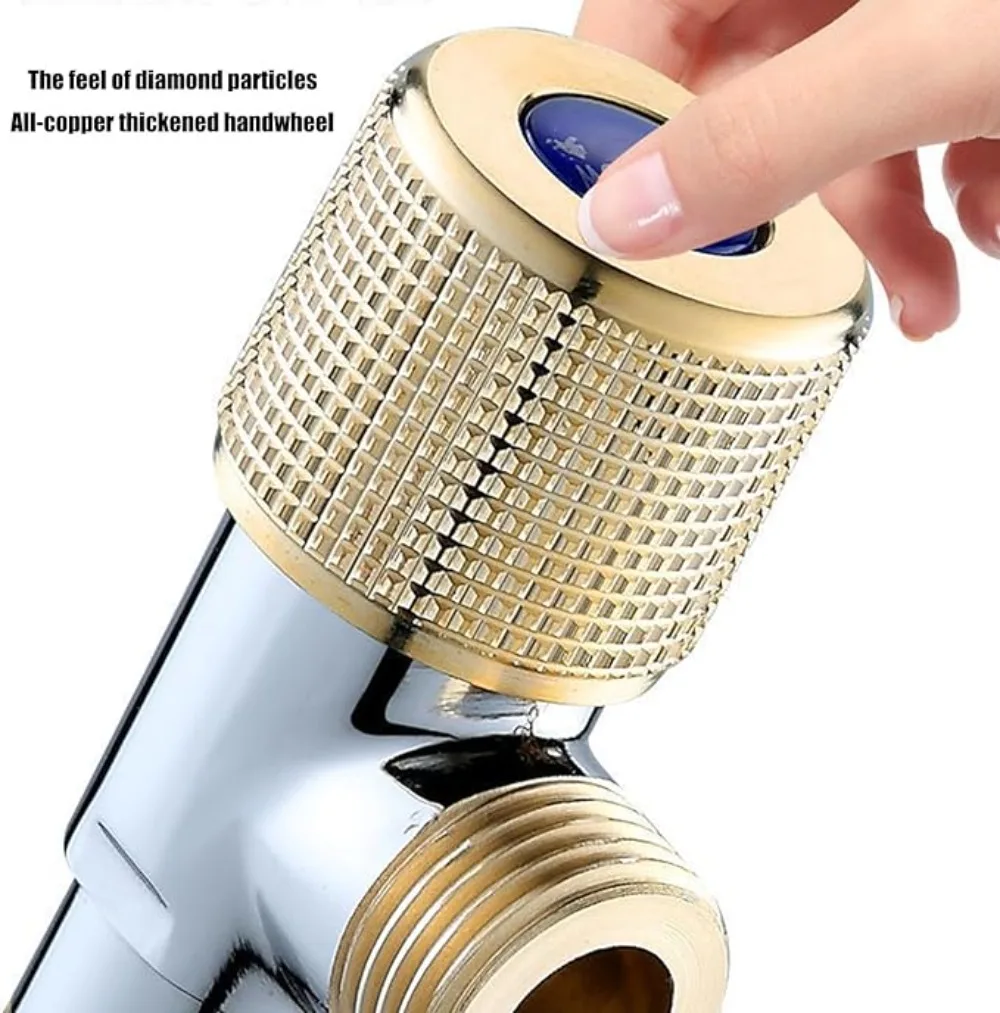 Stainless Steel Triangle Valve, Hot and Cold Water Inlet Valve for Toilet, Water Heater, Kitchen Sink, Triangle Valve