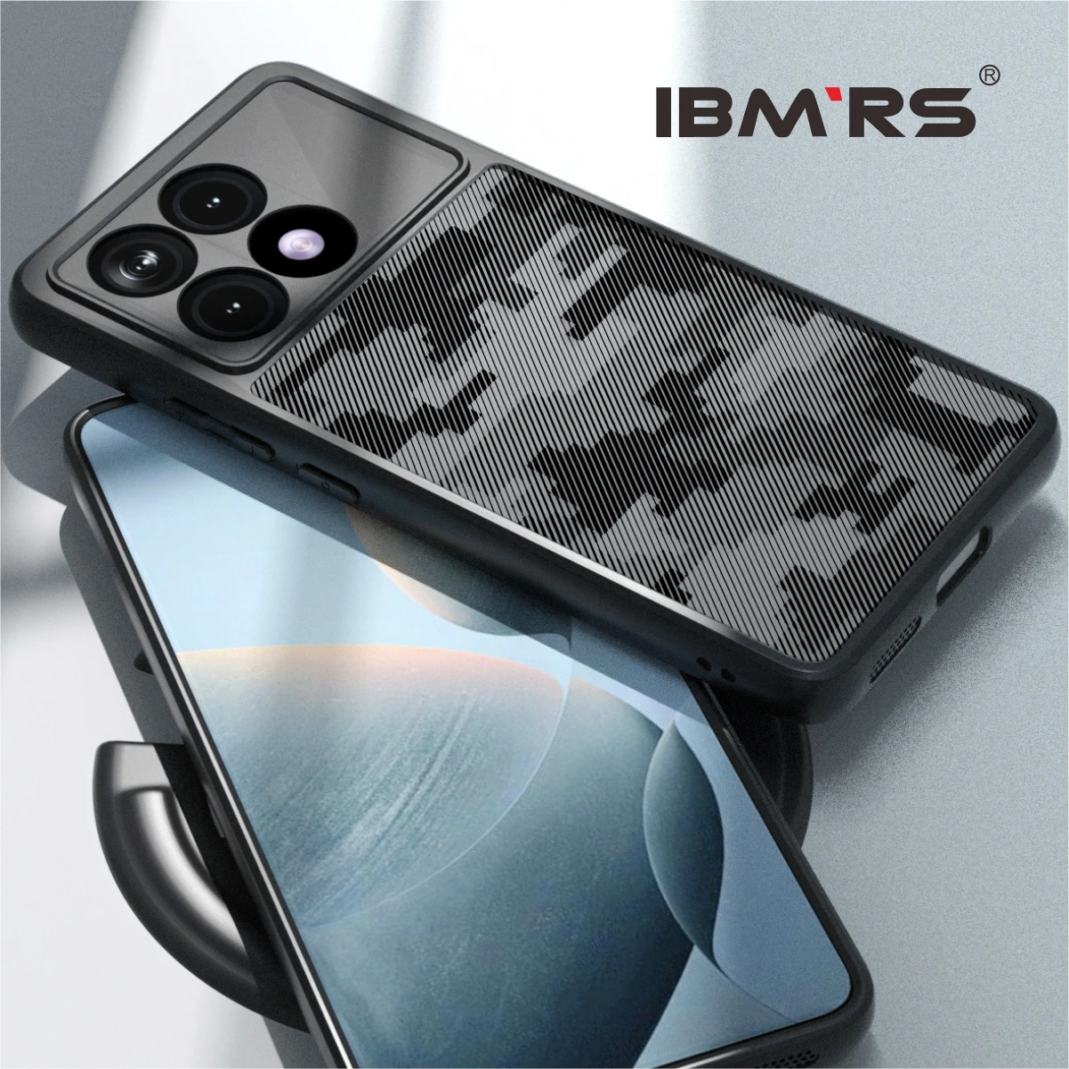 

Anti-Fingerprint matte Clear transparent phone protective case,ibmrs for Xiaomi Redmi K70E/Poco X6 Pro Camo Case