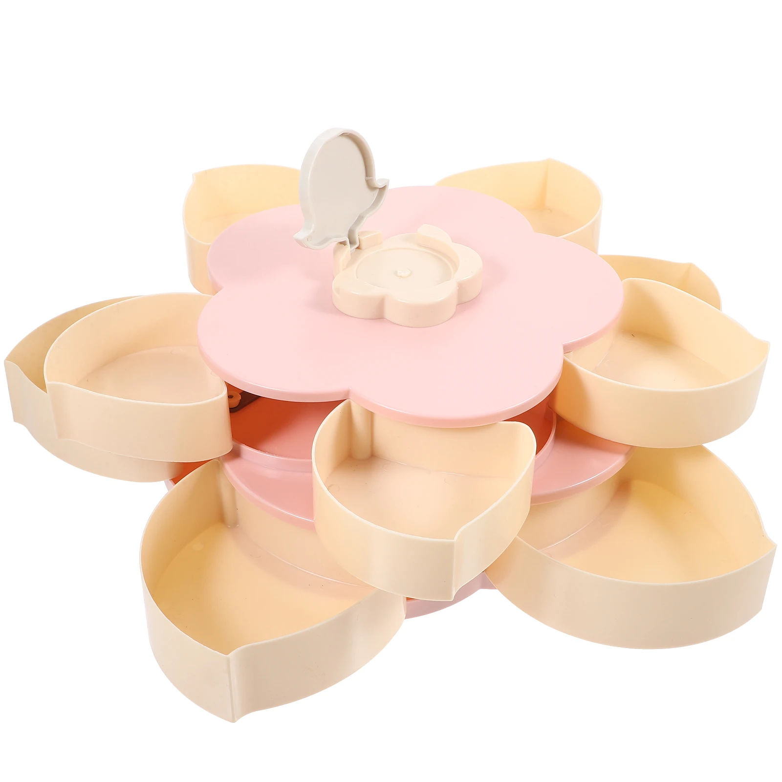 

Snack Storage Flower Shape Rotatable Container Phone Holder Snack Storage ganizer Multi grid PP Food ganizer