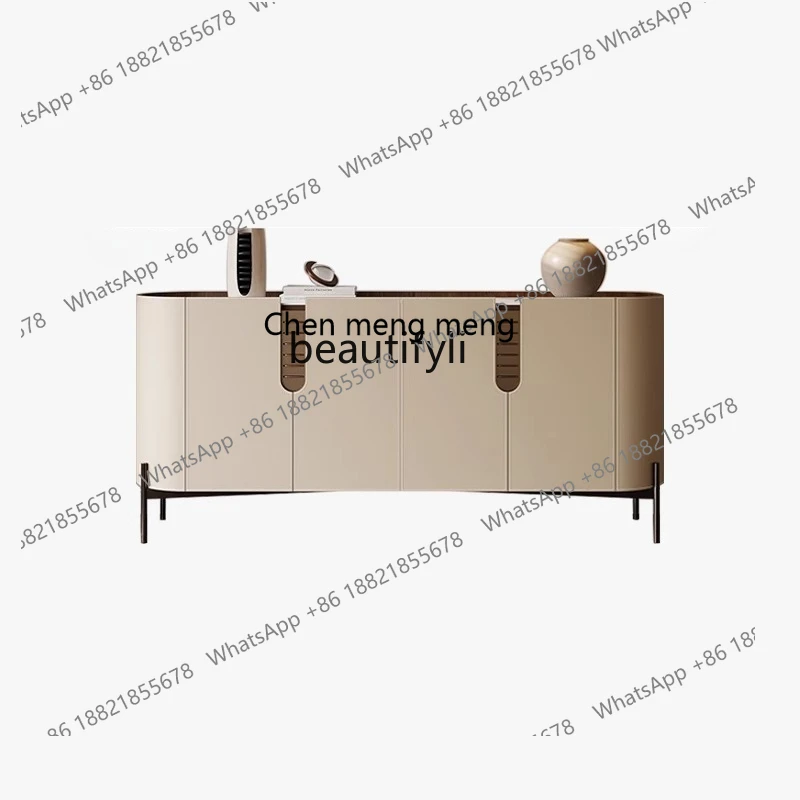 minimalist entry door cabinet, rock slab saddle leather entry door locker, living room against the wall dining side cabinet