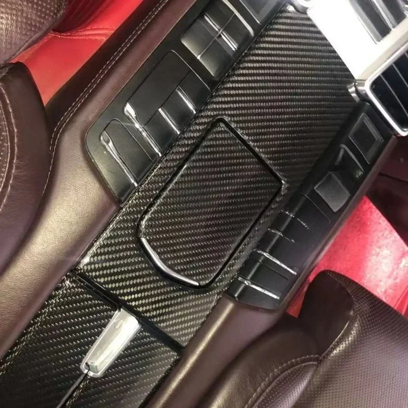 

For Porsche Panamera Dry Carbon Fiber 15-17 Interior Center Control Panel Instrument Bar Door Rear Seat Armrest Modification
