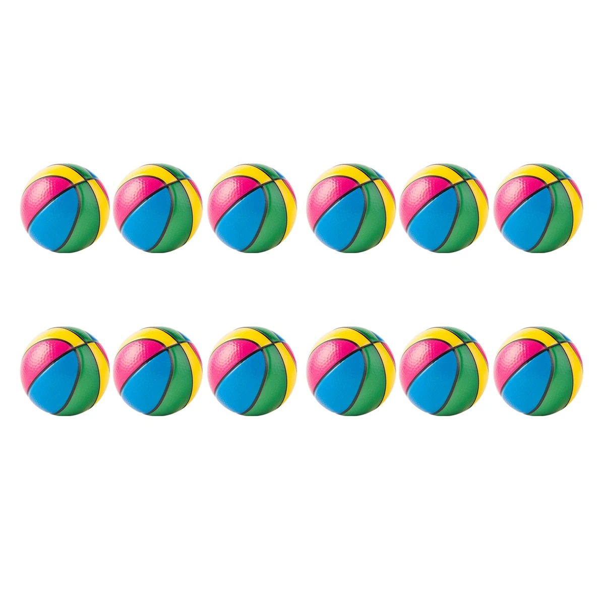 12Pcs Colorful Hand Basketball Exercise Soft Elastic Stress Reliever Ball Kid Small Ball Toy Adult Massage Toy