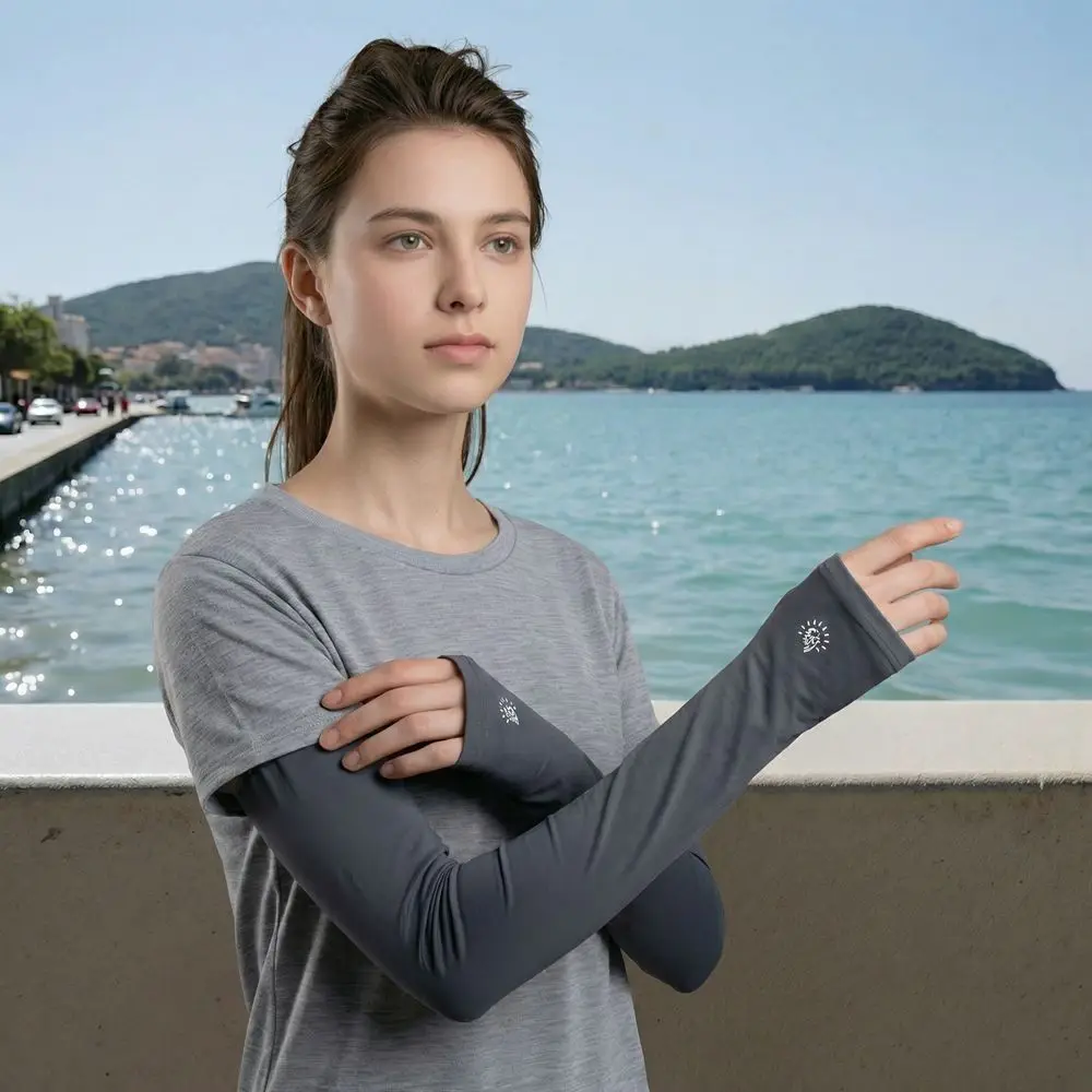 

Легкие дышащие нарукавники из полиэстера с эффектом охлаждения для фестиваля Сонгкран, эластичная ткань