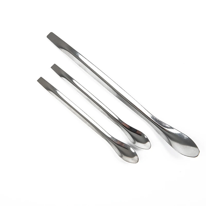 New 12Pcs Hot sale 12PCS Stainless Steel Lab Spoon Spatula/Laboratory Sampling Spoon Mixing  Micro Spatula Scoop~