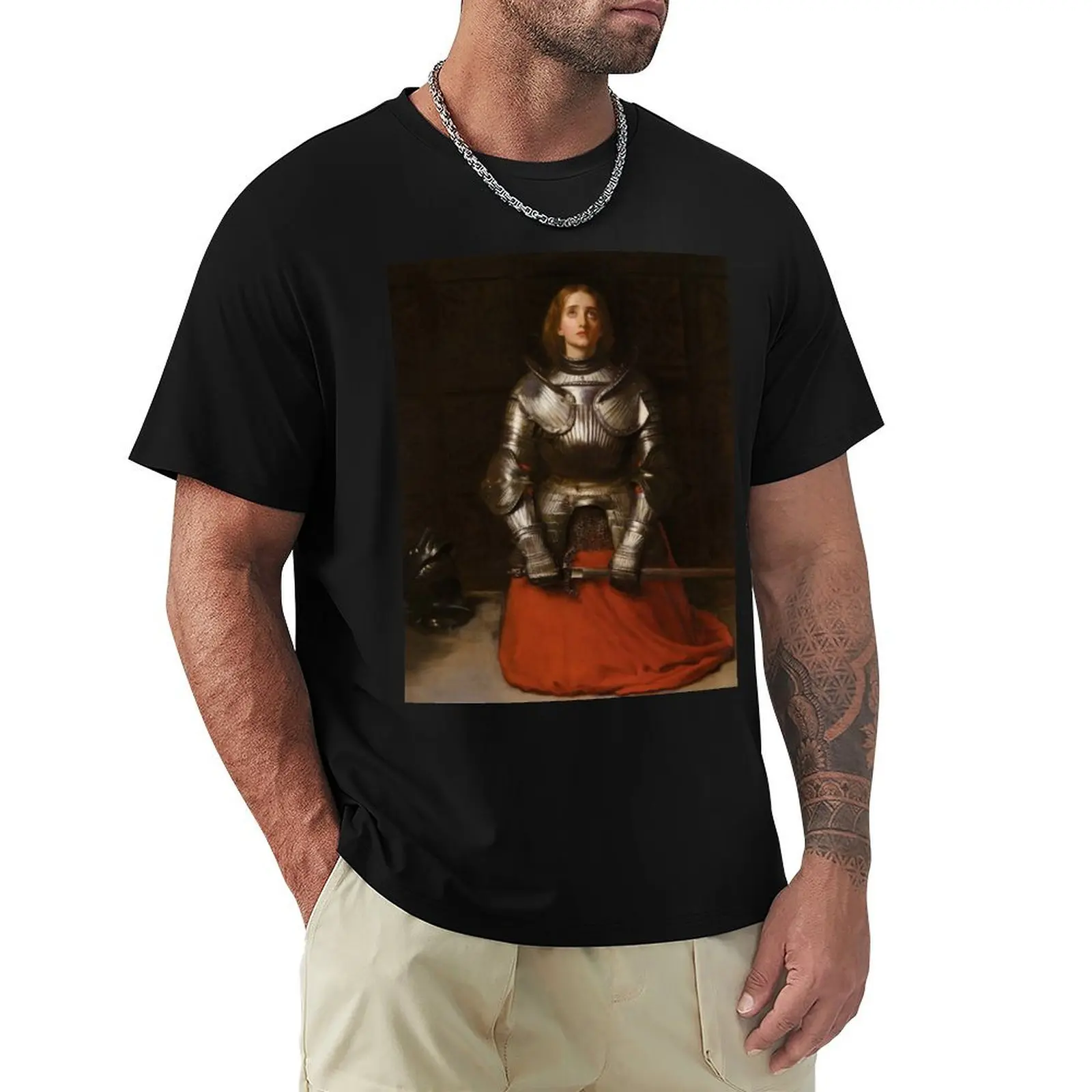 Millais's Joan of Arc T-Shirt Sweat Resistant Workout Tee Shirt