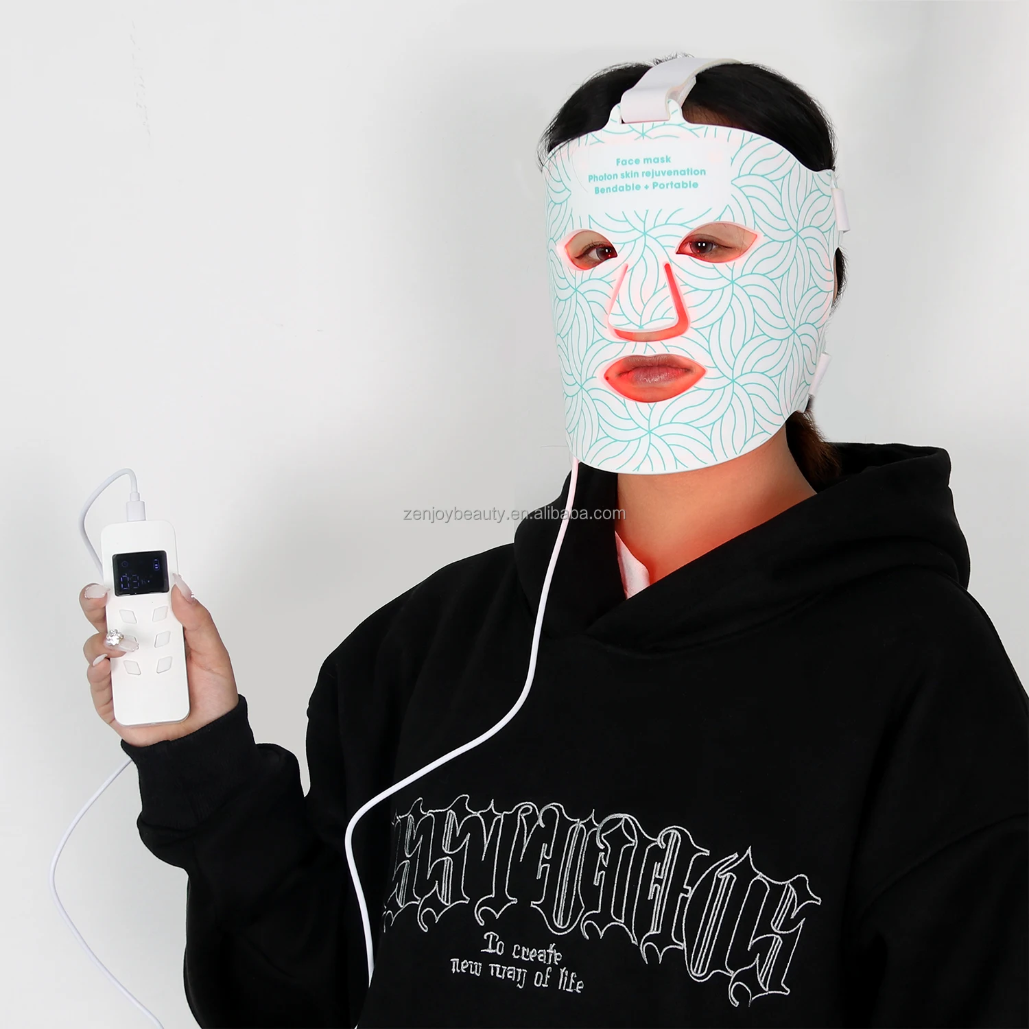 ซิลิโคนมาส์กหน้าพร้อมไฟ LED 24 - Led Face Mask Phototherapy Acne บทวิจารณ์และราคา