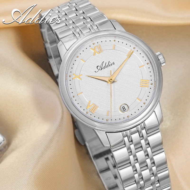 ADDIES Elegant Women's Watch High End Luxury Sapphire Stainless Steel Quartz Watch New Waterproof Calendar Ladies Dress Watches - view 4