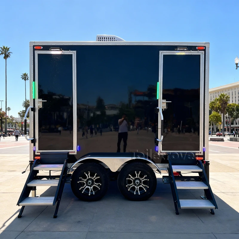 Foreign Vip Luxury Toilet Trailer Street Mobile Bathroom Trailer Triple Luxury Portable Restroom Trailer for Business