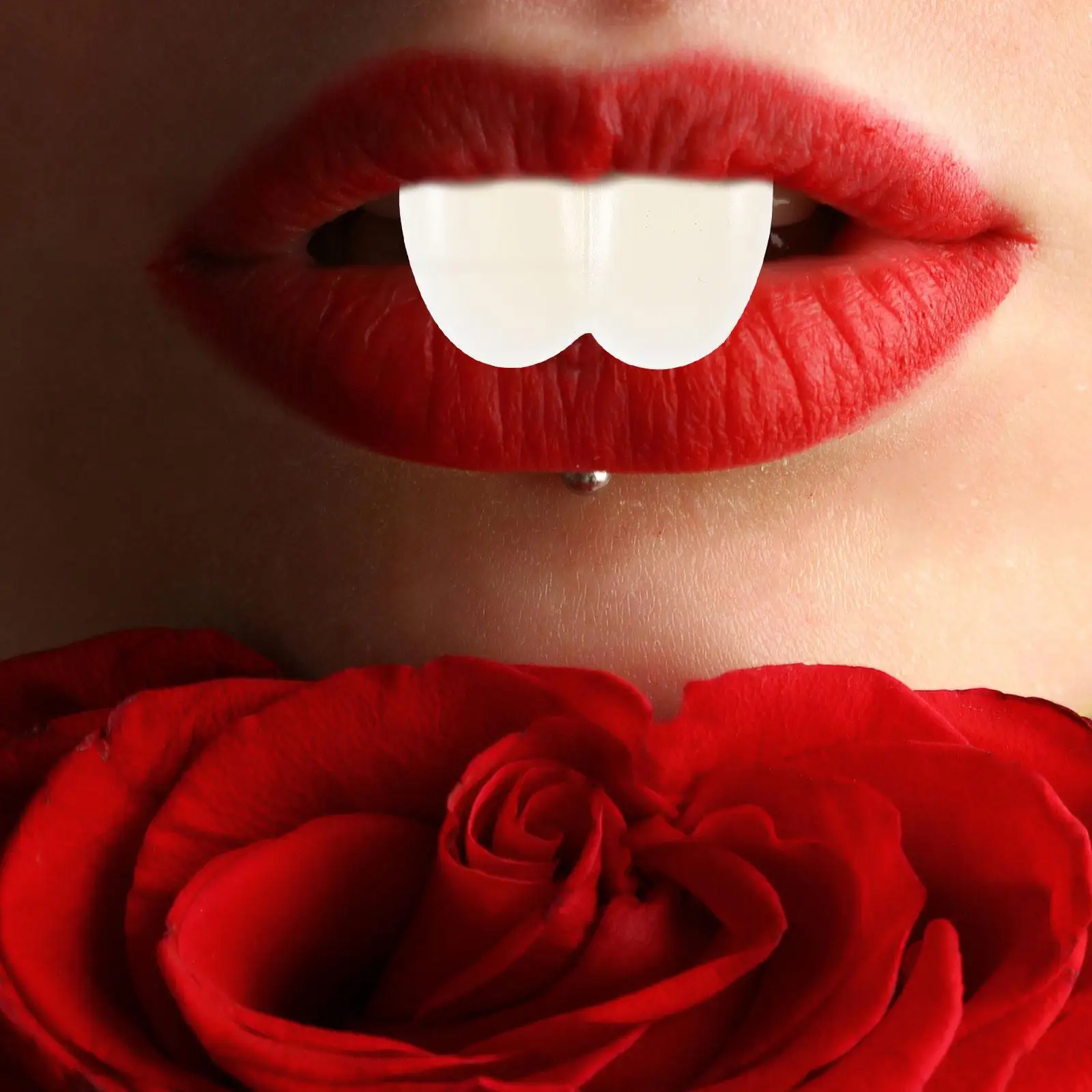 2 Pcs Rabbit Teeth Bunny Front Dentures Resin Costume Props Cosplay Accessories Party Favor Halloween Carnival Masquerade