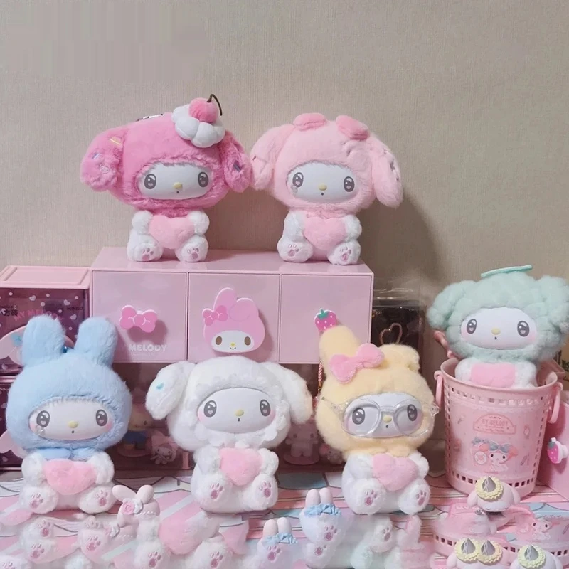 

Hot New Sanrio My Melody 50th Anniversary Milk Candy Series Blind Box Pendant Anime Figure Vinyl Plush Doll Kawaii Bag Toy Gift