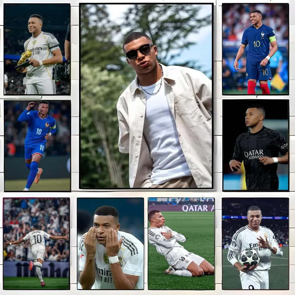 Athlete K-Kylian MbappeS Poster Wall Art Print Art Suitable For Living Room Bedroom Bar Parlor Home Decor Gift