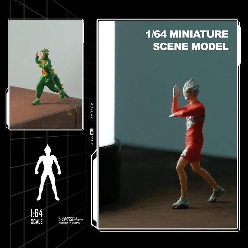 

1:64 Ultraman мини-кукла фигурка модель миниатюрный реквизит для фотосъемки сцена модель DIY песочный стол пейзажный орнамент подарок